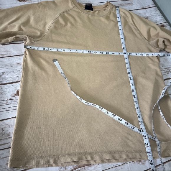 Ariat men’s short sleeve shirt size large wheat tan colored waffle texture - Picture 4 of 7